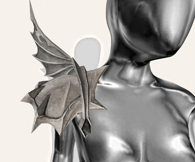 F-CREATION DemonWing Pauldron Silver