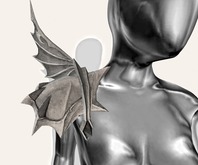 F-CREATION DemonWing Pauldron Silver