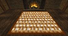 Suede Leather Trimmed White and Brown Fox Fur Rug