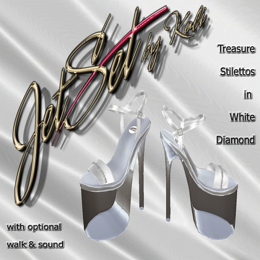 JET SET TREASURE STILETTOS - White Diamond