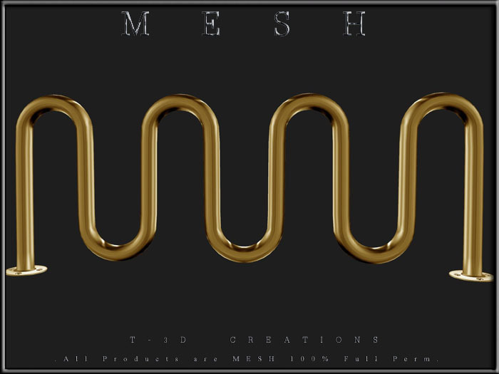 Perm Racks Second Life Marketplace - T-3D Creations [ Bike Racks - Gold / Silver ...