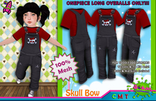 [SKTD] Toddleedoo Skull Bow Full Mesh Overalls LONG