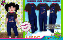[SKTD] Toddleedoo I Love Mom Full Mesh Overalls LONG