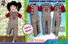 [SKTD] Toddleedoo USA Stripes Full Mesh Overalls LONG