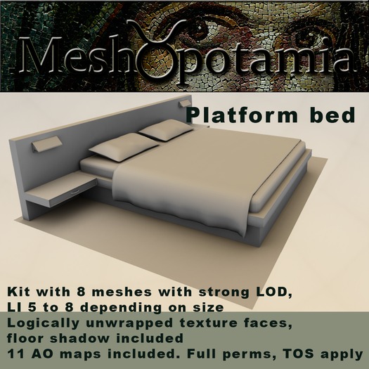 Meshopotamia Modern Platform bed FP