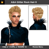 A&A Glitter Rock Hair Dark Blonde (Color 8). Classic rockstar unisex hair
