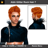 A&A Glitter Rock Hair Copper (Color 7). Classic rockstar unisex hair