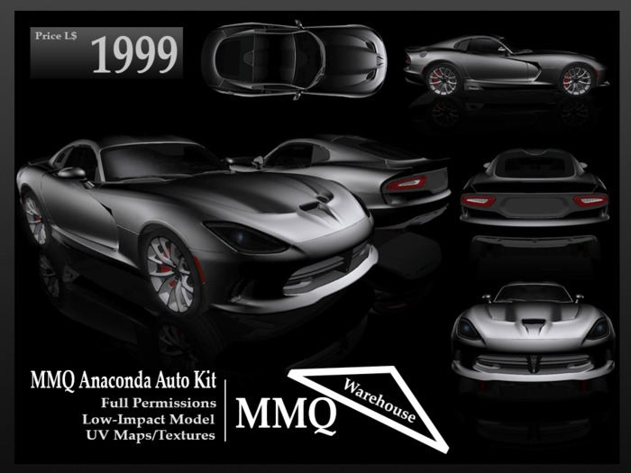 Second Life Marketplace 2014 Anaconda Car Kit [Reserve] Full