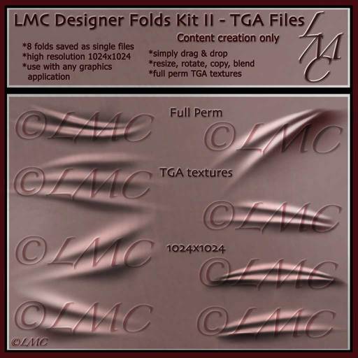 LMC Full perm TGA textures - Folds Kit II