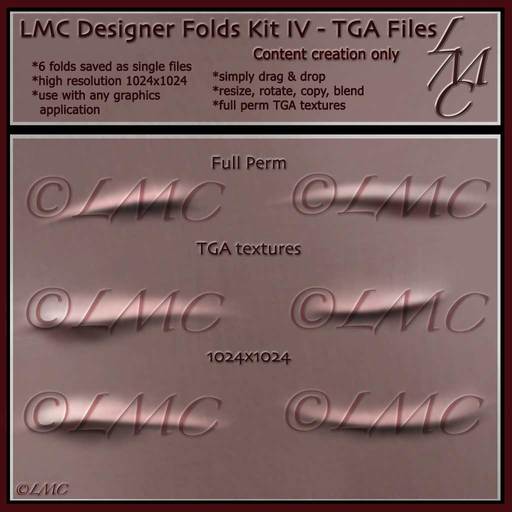 LMC Full perm TGA textures - Folds Kit IV