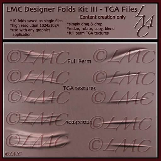 LMC Full perm TGA textures - Folds Kit III