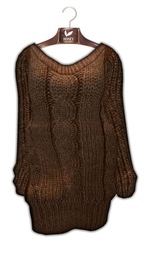 +HONEY+M001*Mesh Knit sweater (brown)