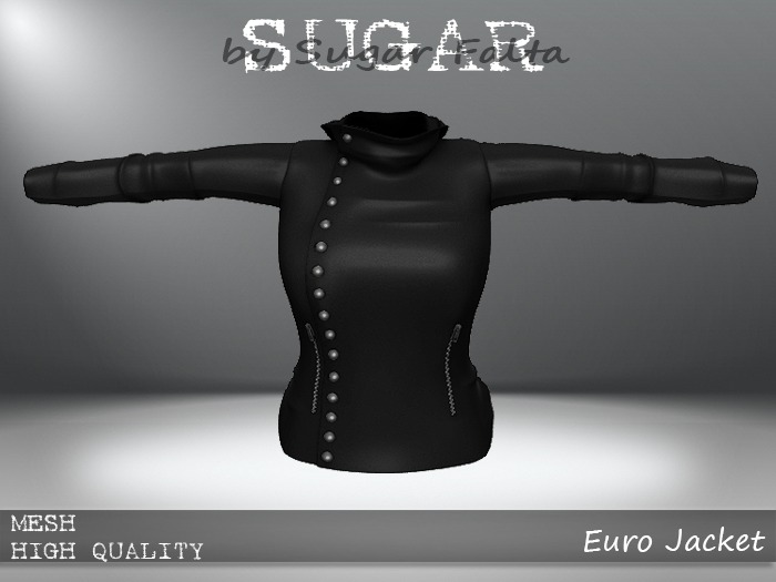 SUGAR - Euro Jacket - BLACK