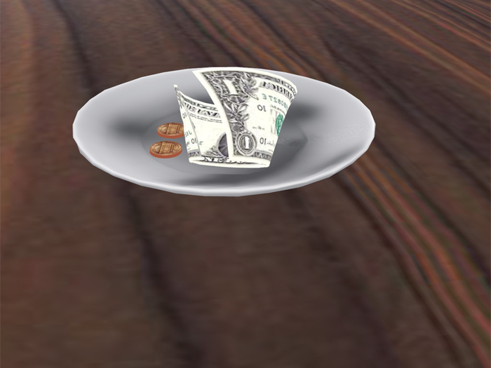 Tip jar White