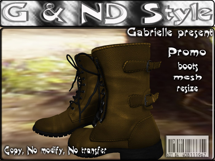 ***G& ND  STYLE***Mesh_Mid Calf Combat Boots  brown