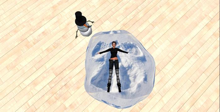 Making snow angels winter fun
