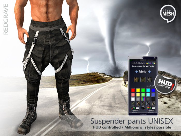 LQMesh Suspender CargoPants UNISEX - REDGRAVE