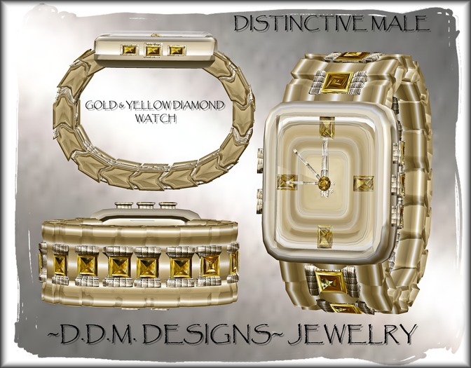 DISTINCTIVE MALE PLATINUM & SMOKEY DIAMOND