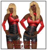 Buckled Hot Pants Red