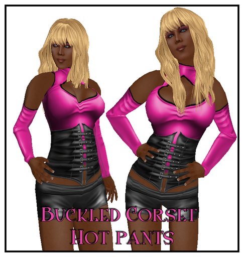 Buckled Hot Pants Cranberry