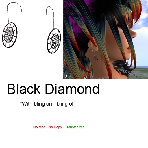 Black Diamond Earrings - Boxed