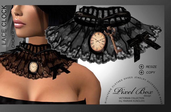 PIXEL BOX - Choker Lace Clock (box)