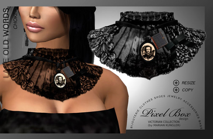 PIXEL BOX - Choker Lace Old Words (box)