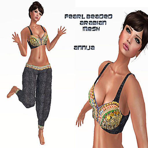 Pearl Beaded mesh outfit