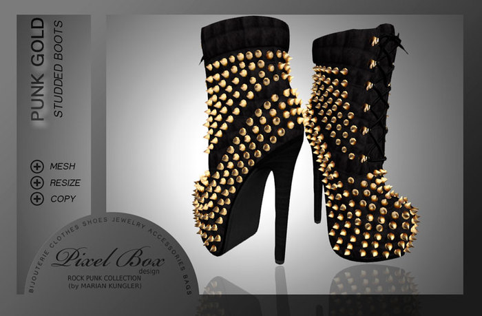 Pixel Box - Boots Punk Gold box