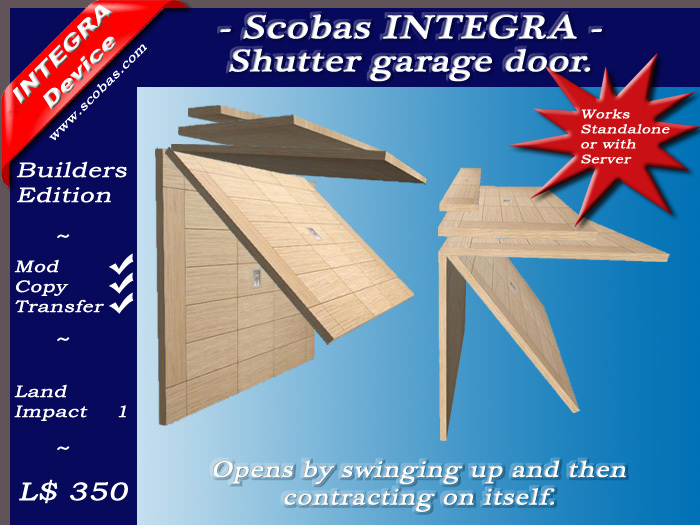 INTEGRA Builders System - Shutter Garage working door, scripted lockable