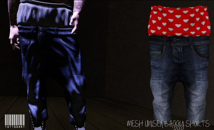 ::TATTOOART:: MESH BAGGY SHORTS REF003