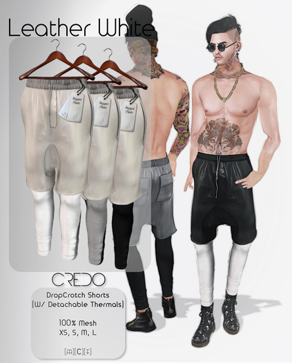 CREDO / DropCrotch_Leather_White(Pack)