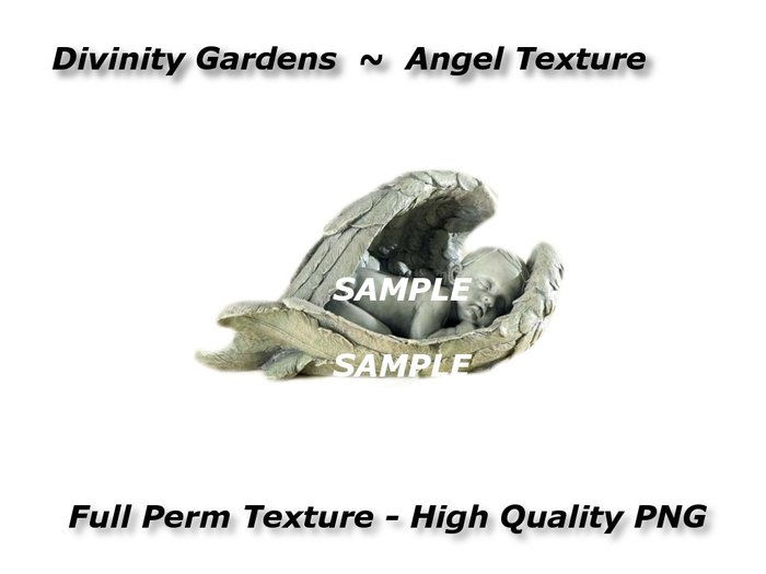 Divinity ~ Full Perm Angel Texture Sleeping Baby Angel In Wings FF627