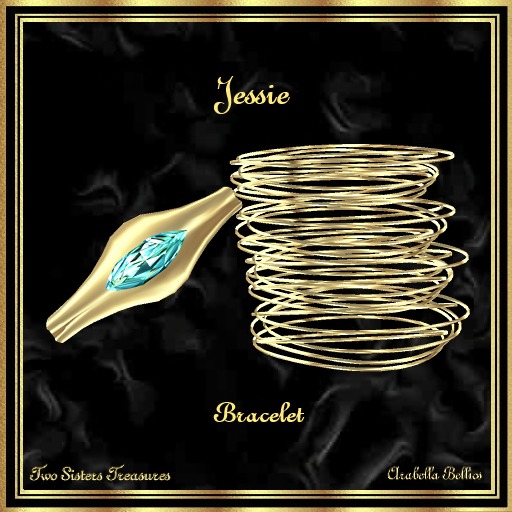 TST - TRILLION'S BLUE AQUAMARINE BRACELET YG