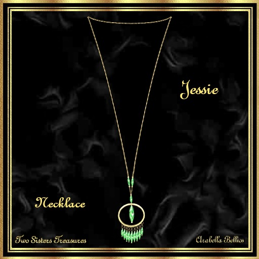 TST - JESSIE LIME CANDY GARNET LONG NECKLACE YG.