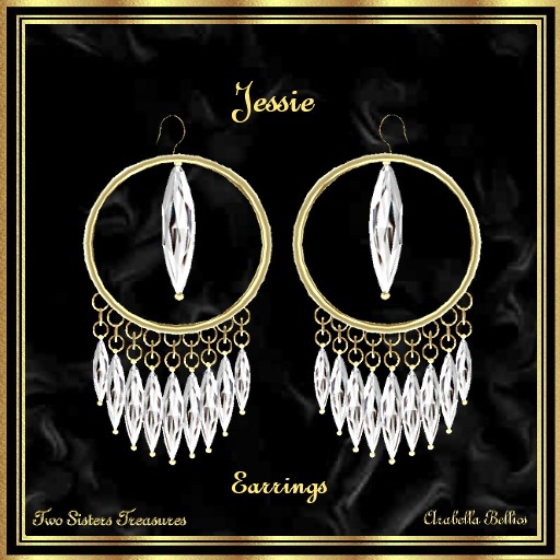 TST - JESSIE WHITE SAPPHIRE EARRINGS YG.