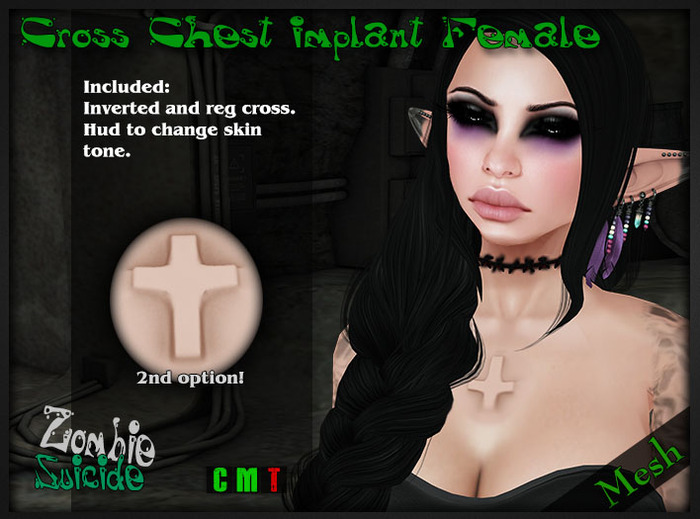 :Z.S: Cross Chest implants Female