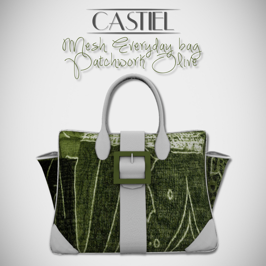 CASTIEL Olive Patchwork Bag BOX