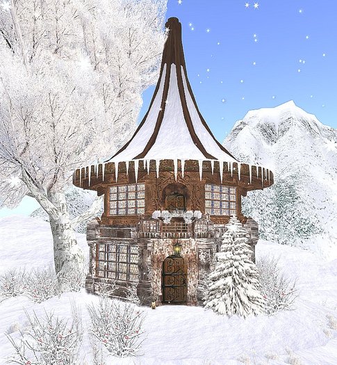 Winter Cottage,35 prims,partly mesh