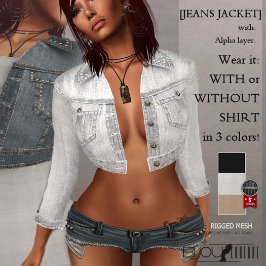 [Bijou]. lill Jeans Jack! White!