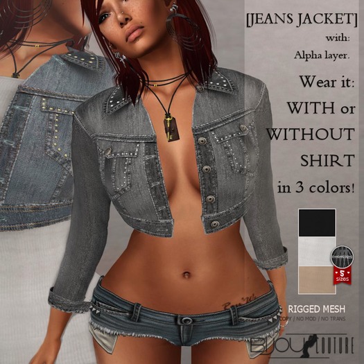 [Bijou]. lill Jeans Jack! Grey!