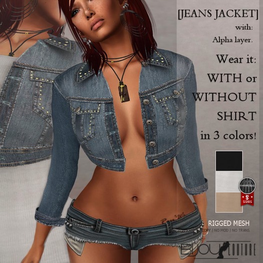 [Bijou]. lill Jeans Jack! Blue!