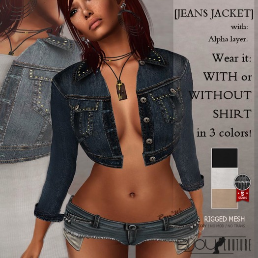 [Bijou]. lill Jeans Jack! D.Blue!