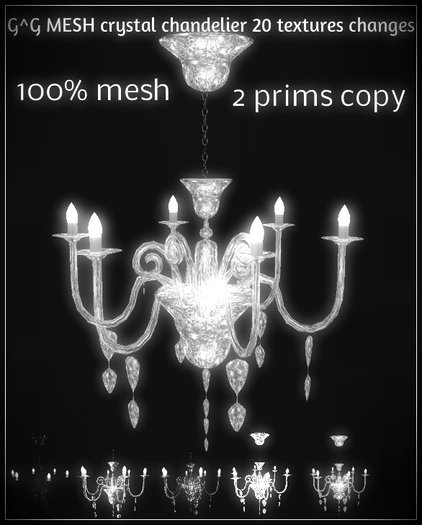 G^G MESH crystal chandelier 20 textures changes