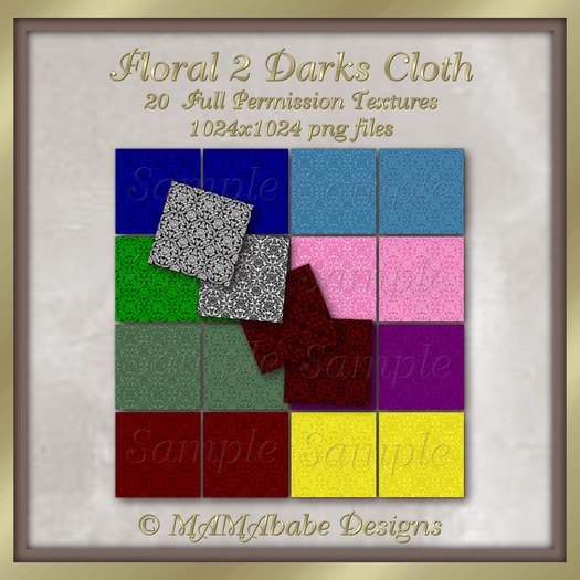 Floral 2 Darks Cloth x