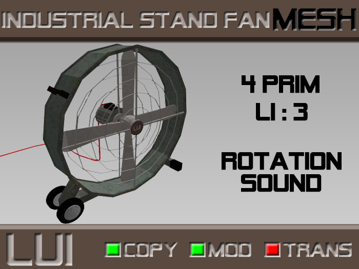 <LUI>Industrial Stand Fan [Mesh] Copy