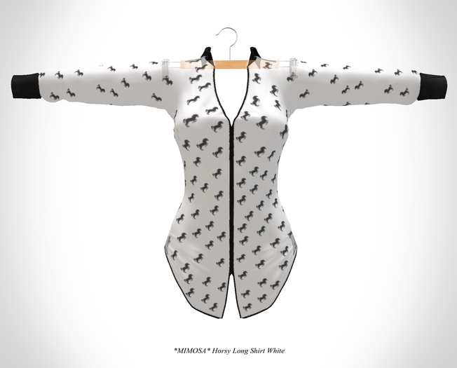 *MIMOSA* Horsy Long Shirt White