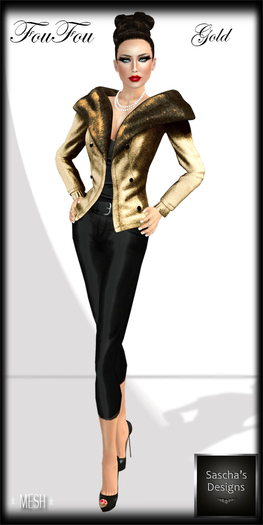 SAS - FouFou Gold Pants Outfit (Mesh)