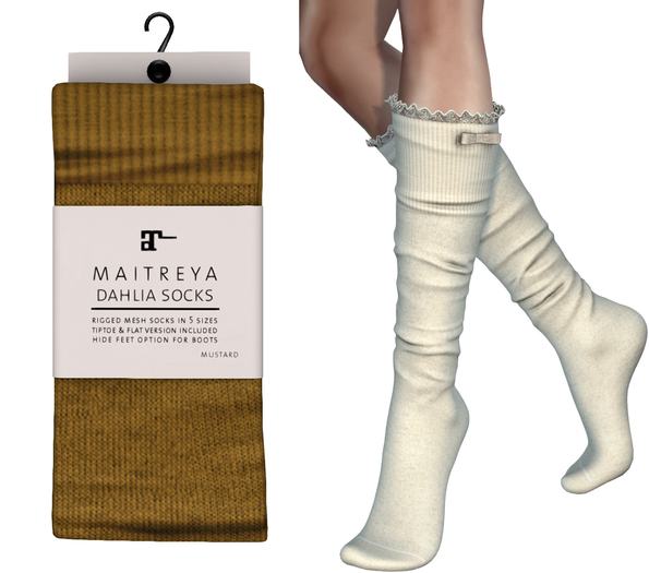 Maitreya Dahlia Socks * Mustard