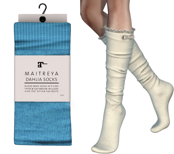 Maitreya Dahlia Socks * Sky